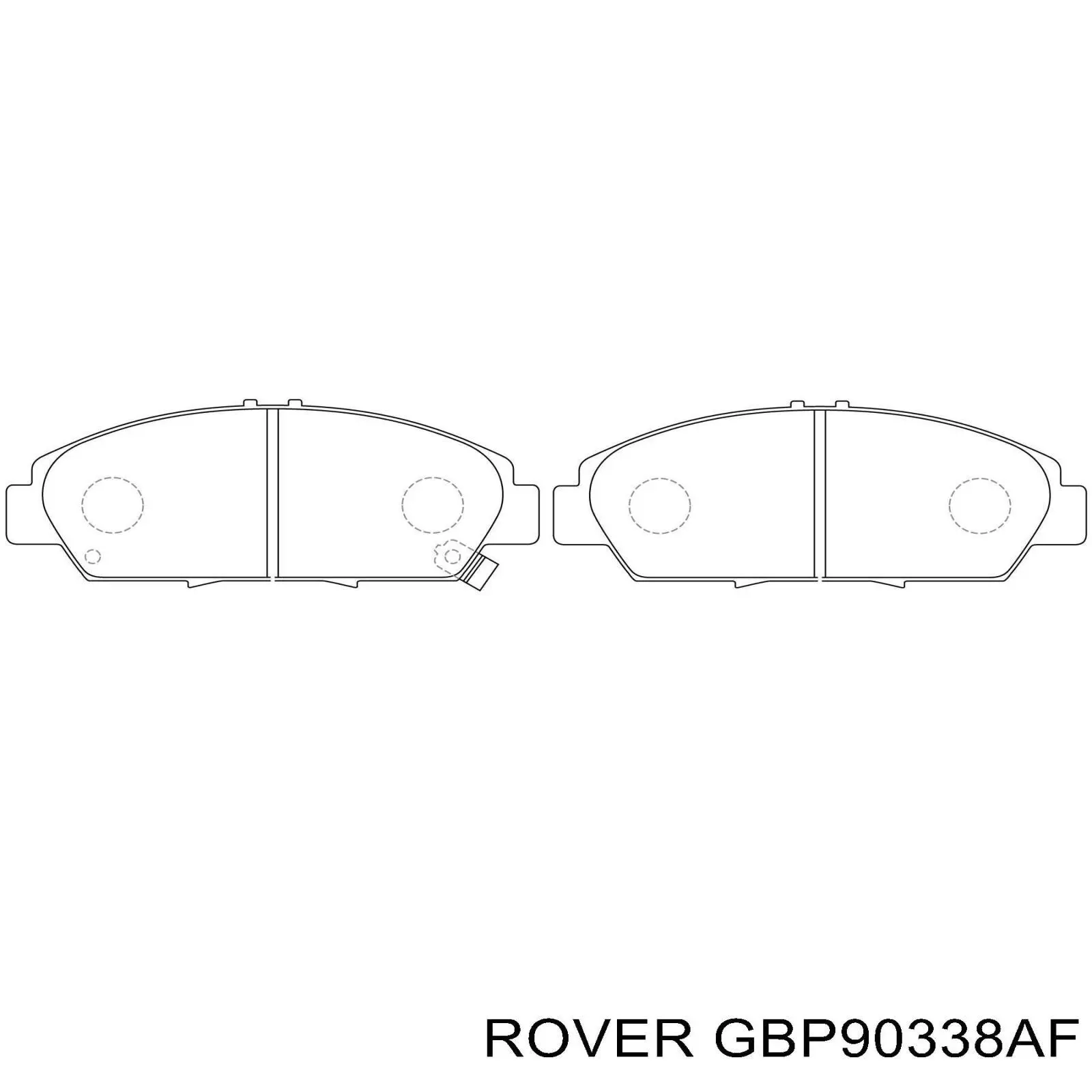 Гальмівні колодки Rover GBP90338AF ціна, від 15.74 USD