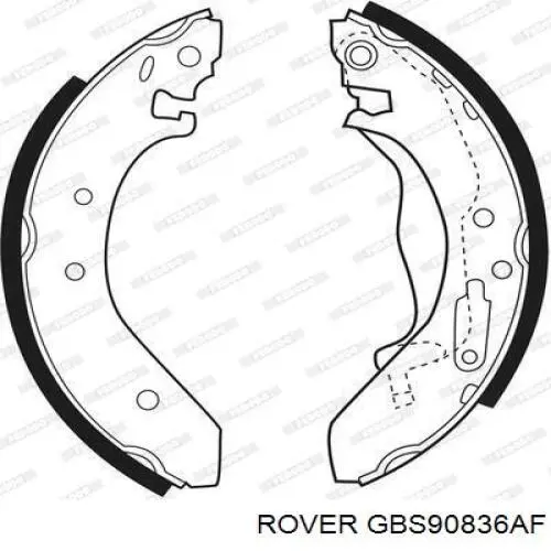Колодки гальмові задні, барабанні GBS90836AF Rover