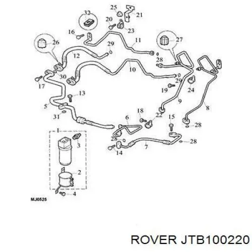Купити JTB100220 Rover Датчик тиску кондиціонера