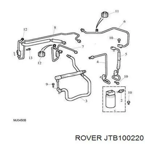 Датчик тиску кондиціонера JTB100220 Rover