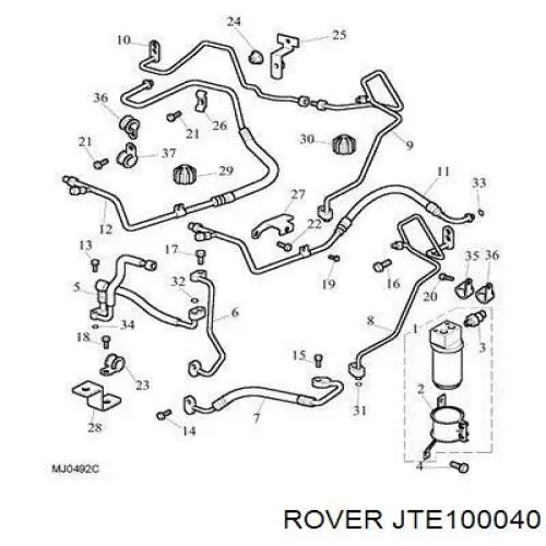 Датчик тиску кондиціонера JTE100040 Rover