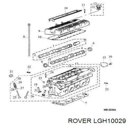 Клапан впускний LGH10029 Rover