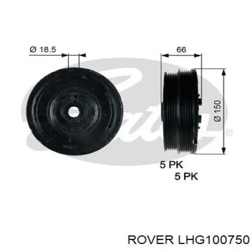Шків колінвала (демпфер ) Rover LHG100750 ціна, від 120.12 USD