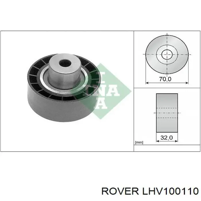 Ролик паразитний ГРМ LHV100110 Rover