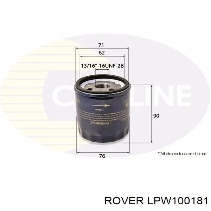 LPW100181 Rover Фільтр масла