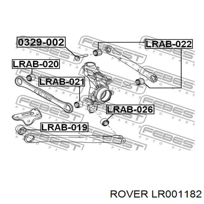 LR001182 Rover Сайлентблок заднього поздовжнього важеля, передній