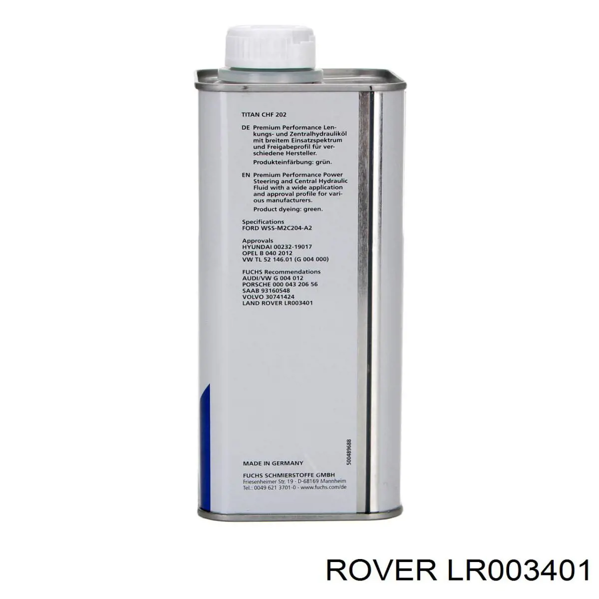 Гідравлічне масло (рідина) LR003401 ROVER