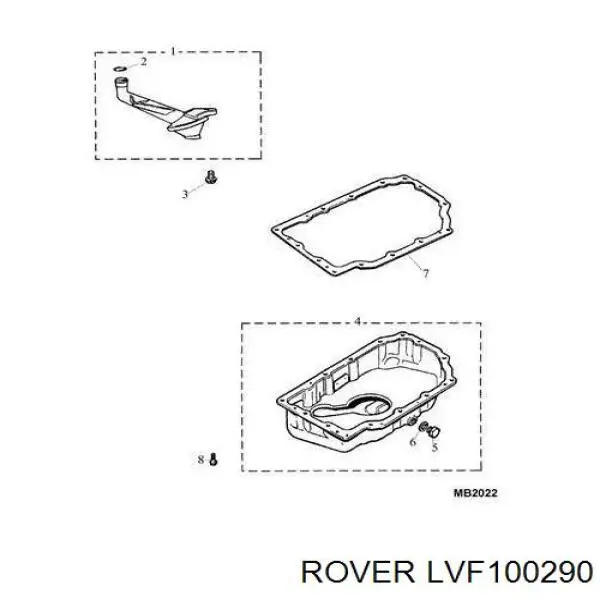 LVF100290 Rover прокладка піддону картера двигуна