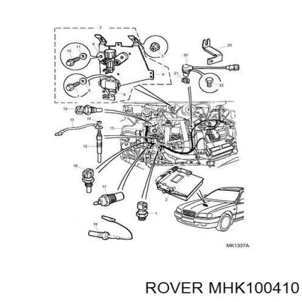 Датчик тиску у впускному колекторі, MAP MHK100410 Rover