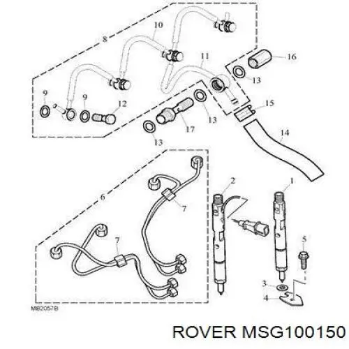 Паливний перепускний клапан (болт банджо) MSG100150 Rover