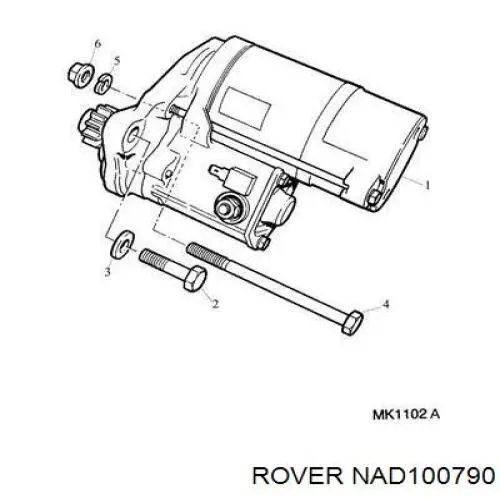 NAD100790 Rover Стартер двигуна