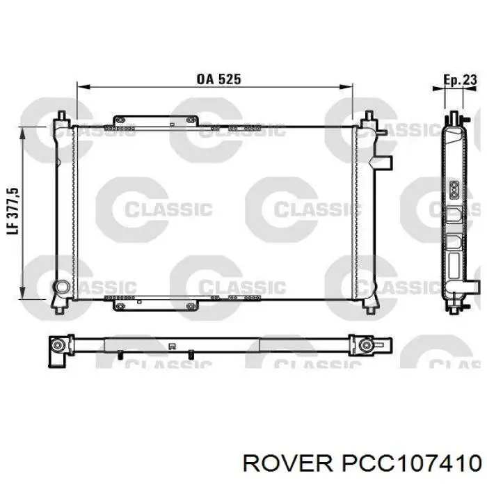 Купити PCC107410 Rover Радіатор двигуна