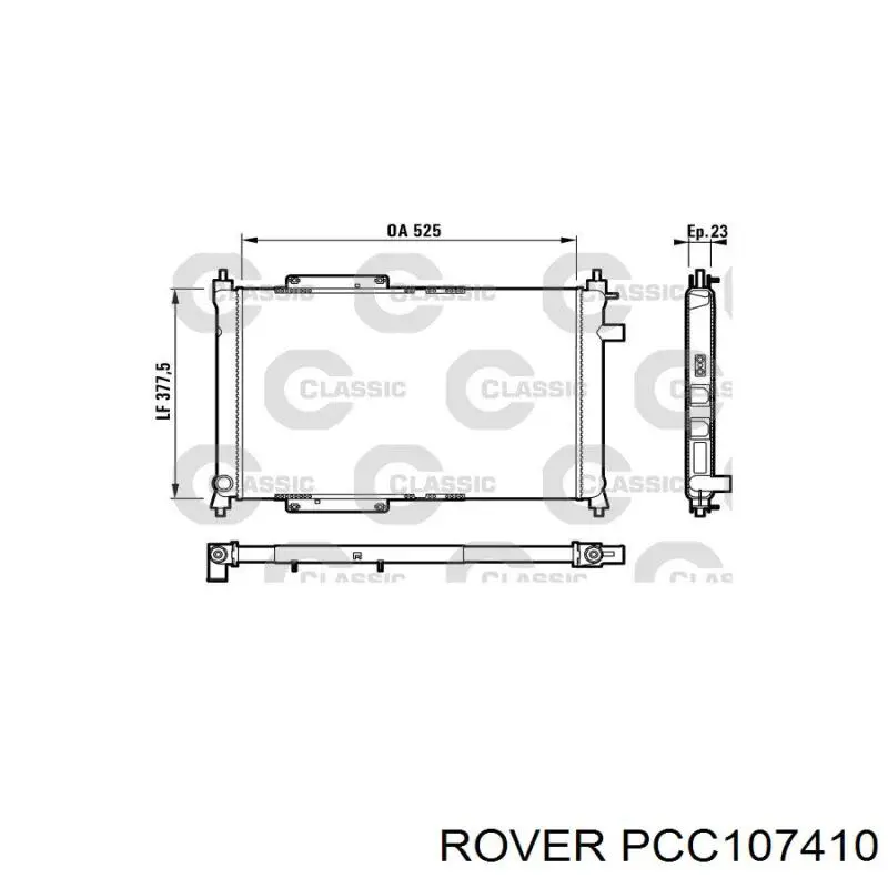 PCC107410 Rover Радіатор охолодження двигуна