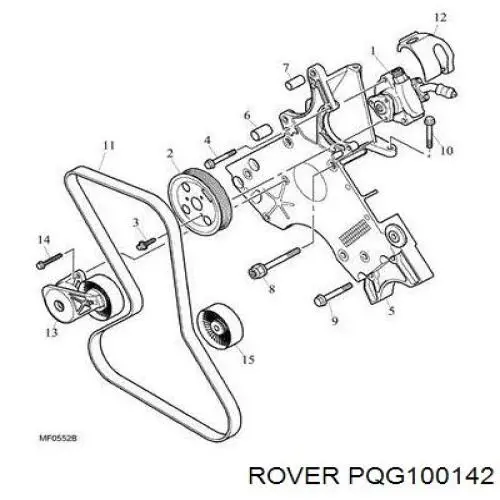 Купити PQG100142 Rover Натягувач приводного ременя