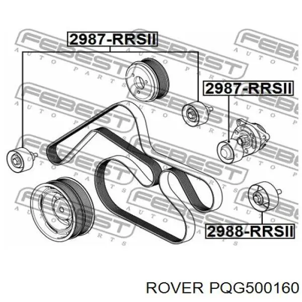 Натягувач приводного ременя PQG500160 Rover