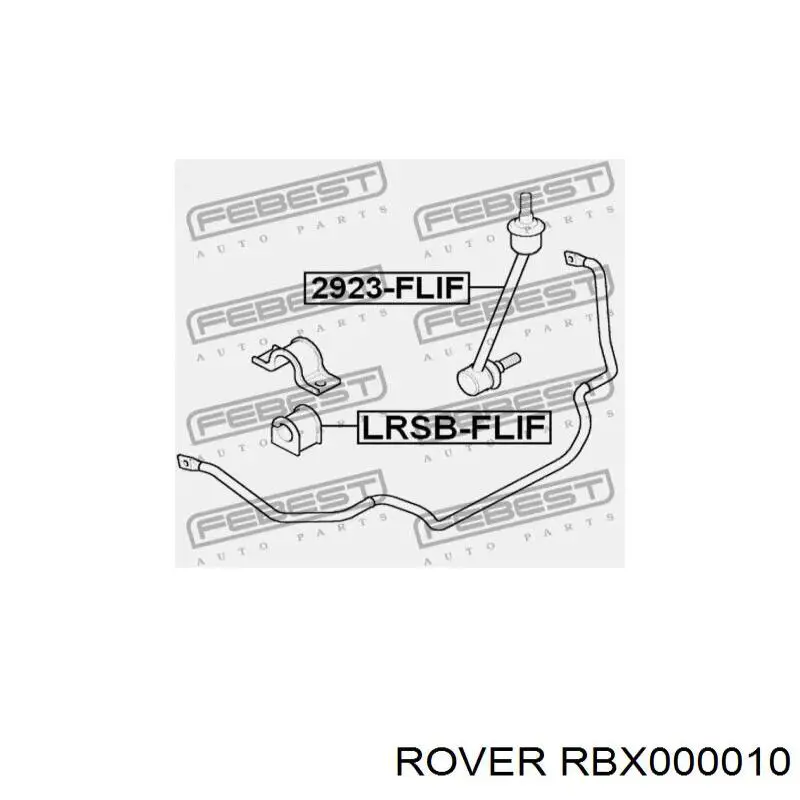 Втулка стабілізатора переднього RBX000010 Rover