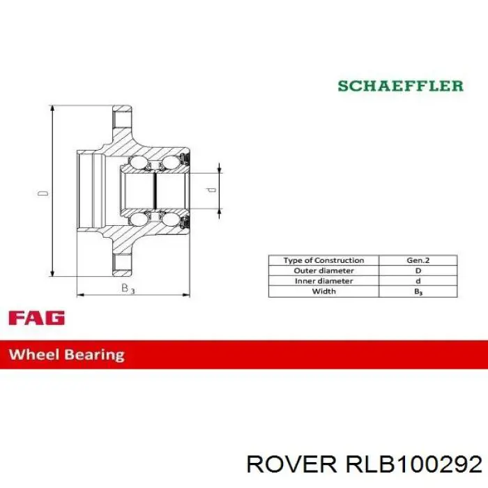 RLB100292 Rover Маточина задня