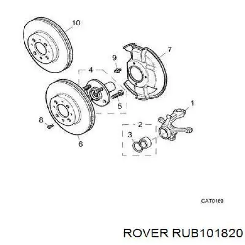 Купити RUB101300 Rover Цапфа передні праві