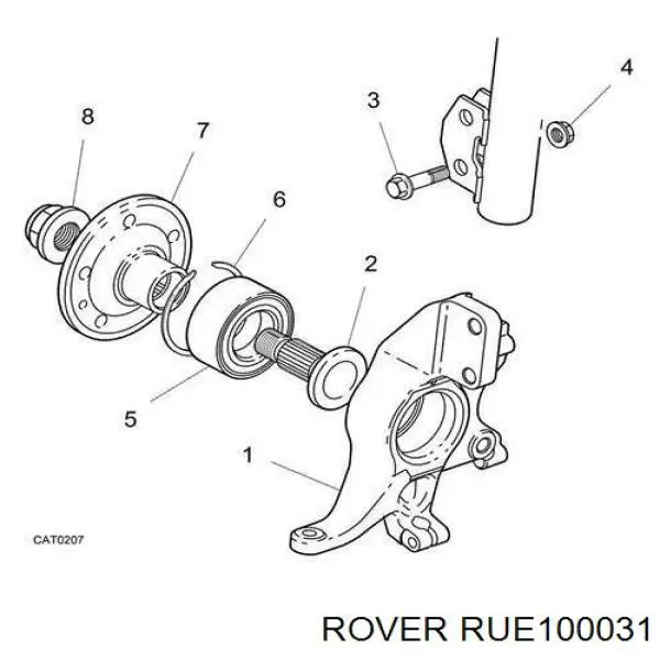 Підшипник маточини передньої/задньої RUE100031 Rover