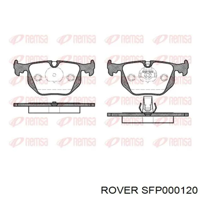 Колодки гальмові задні, дискові SFP000120 Rover