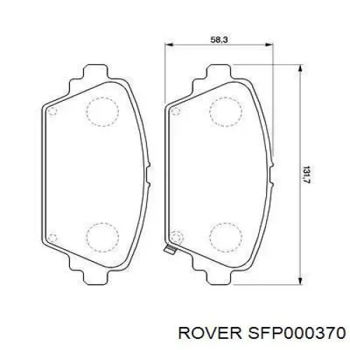 Передні тормозні колодки SFP000370 Rover