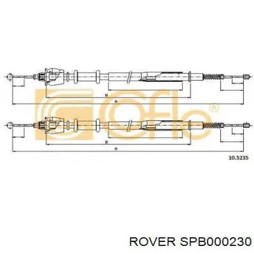 Купити SPB000230 Rover Трос ручного гальма задній, правий/лівий