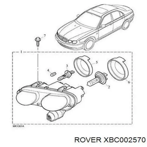 Купити Фара ліва Rover 75  RJ