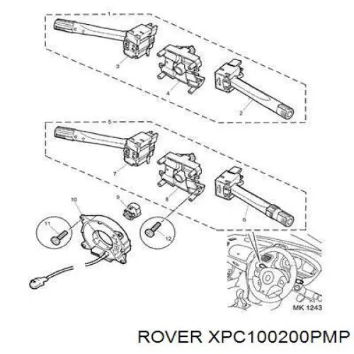 XPC100200PMP Rover Перемикач підрульовий, лівий