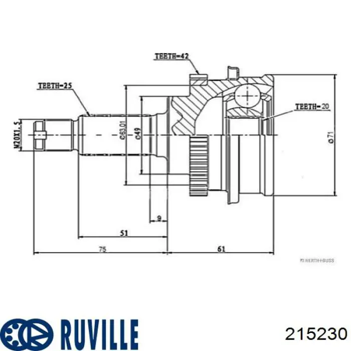 215230 Ruville розподілвал двигуна