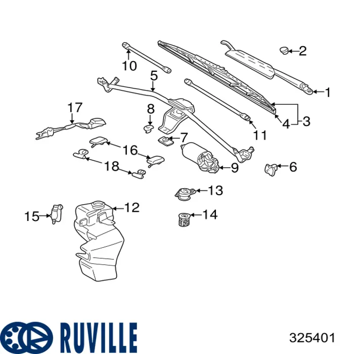 Подушка (опора) двигуна, передня Ruville 325401 ціна, від 25.30 USD