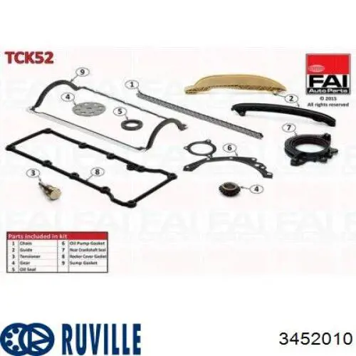 3452010 Ruville Ланцюг приводу распредвала