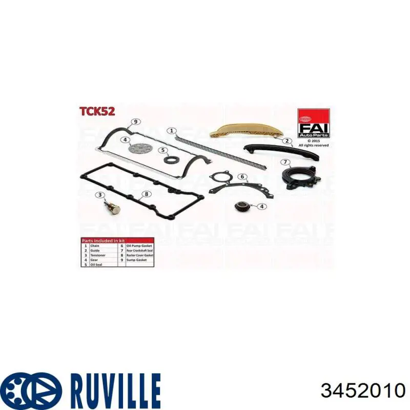 Ланцюг Ruville 3452010 ціна, від 25.23 USD