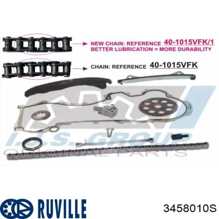 3458010S Ruville Ланцюг ГРМ, комплект