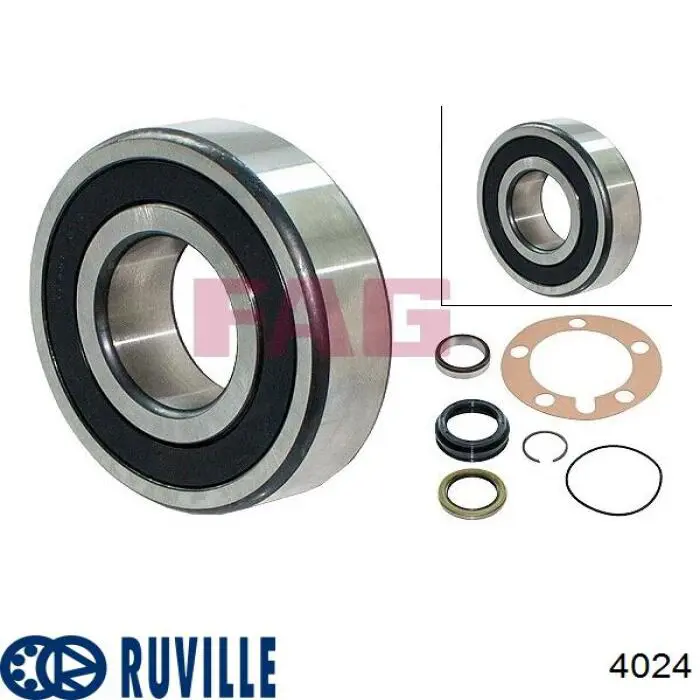 Підшипник маточини задньої Ruville 4024 ціна, від 14.42 USD