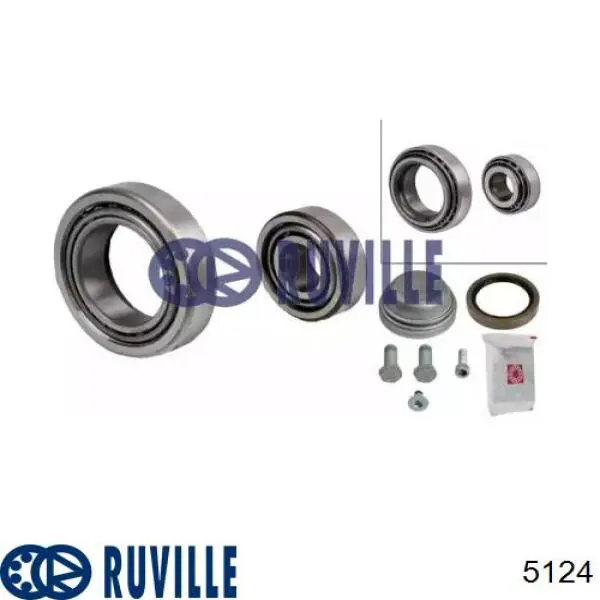 Комплект підшипник маточини передньої Ruville 5124 ціна, від 14.12 USD
