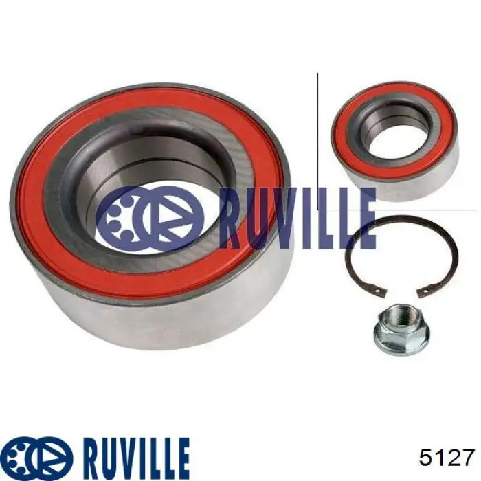 Підшипник маточини передньої/задньої 5127 Ruville