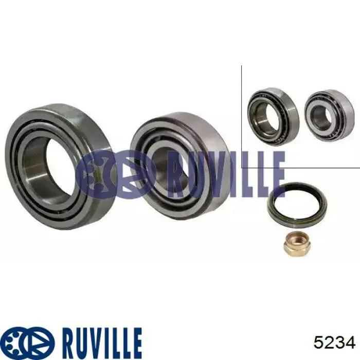Підшипник маточини задньої Ruville 5234 ціна, від 15.50 USD