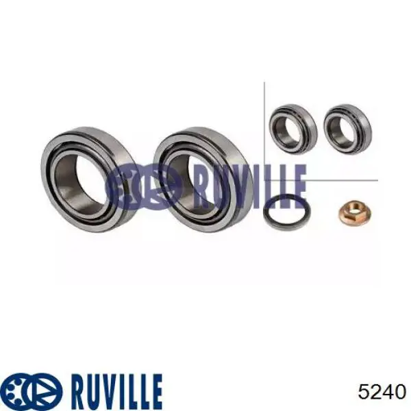 Підшипник маточини задньої Ruville 5240 ціна, від 8.86 USD