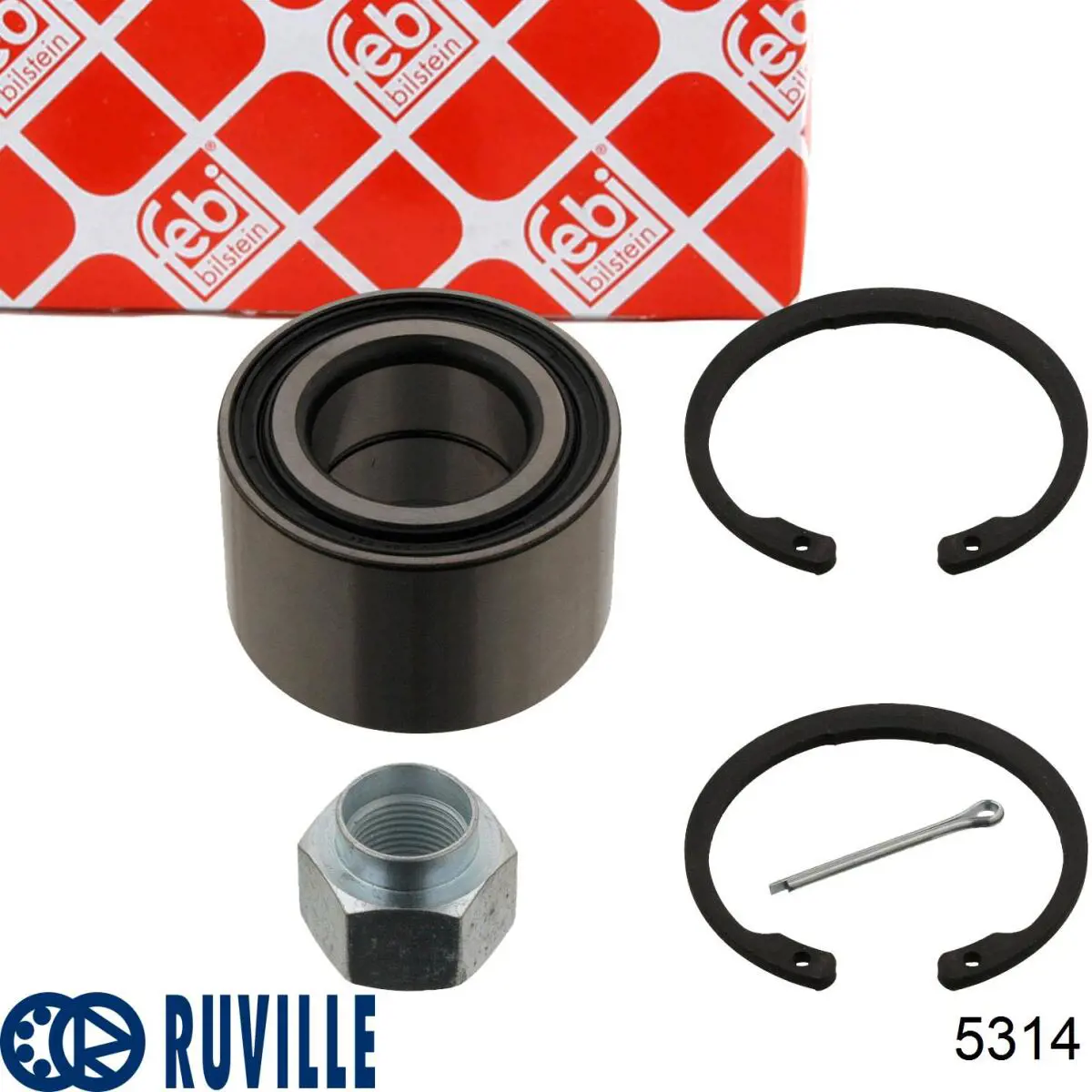 Комплект підшипник маточини передньої Ruville 5314 ціна, від 11.31 USD