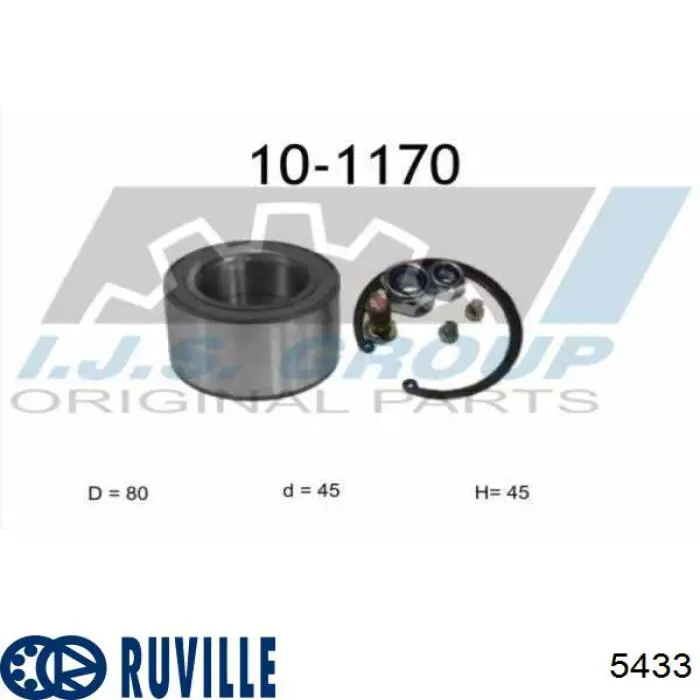 Купити 5433 Ruville Підшипник задньої ступиці
