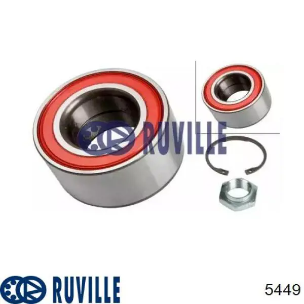 Комплект підшипник маточини передньої Ruville 5449 ціна, від 12.11 USD