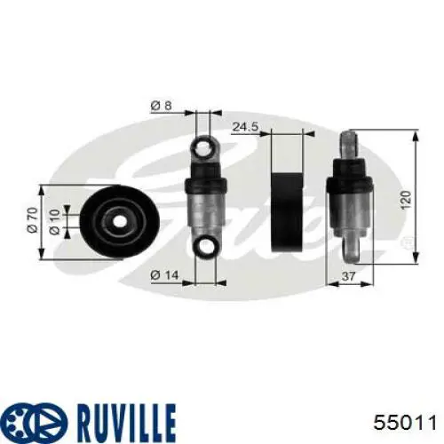 55011 Ruville Натяжна планка поліклинового ременя