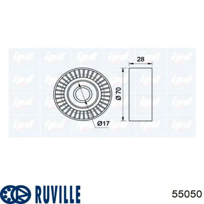 Ролик приводного ременя, паразитний Ruville 55050 ціна, від 14.24 USD