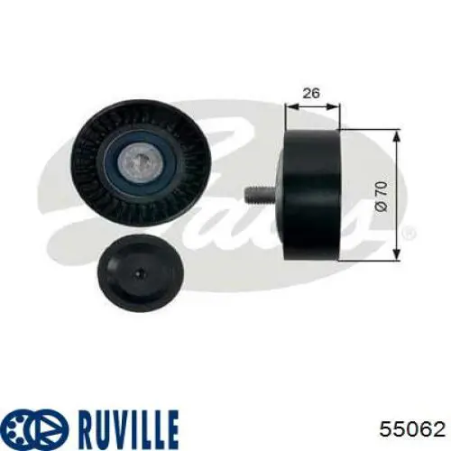 55062 Ruville Ролик приводного ременя, паразитний