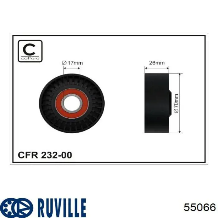 55066 Ruville Натяжна планка поліклинового ременя