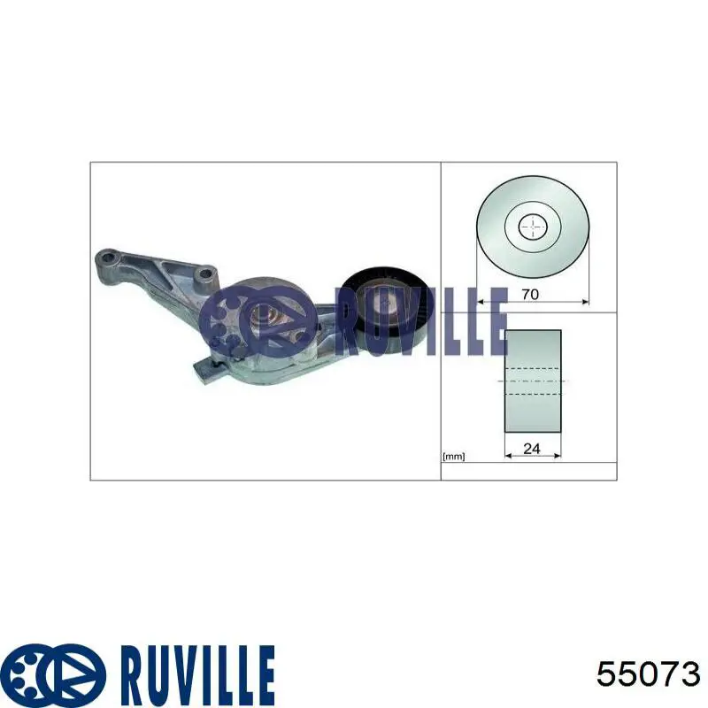 55073 Ruville Натяжна планка поліклинового ременя