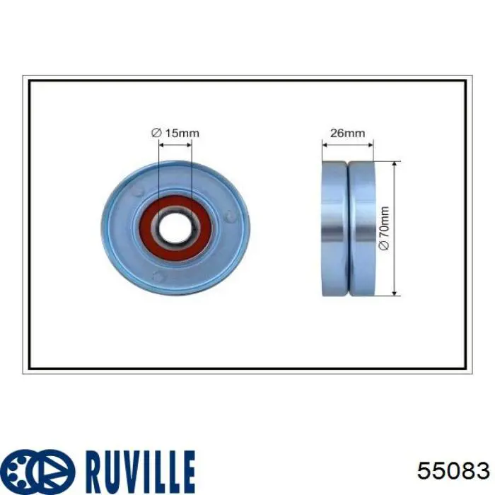 55083 Ruville Ролик натяжителя ременя агрегатів