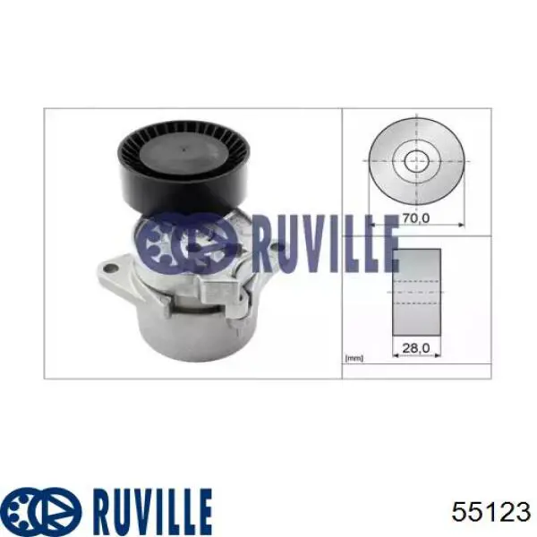 55123 Ruville Натяжна планка поліклинового ременя