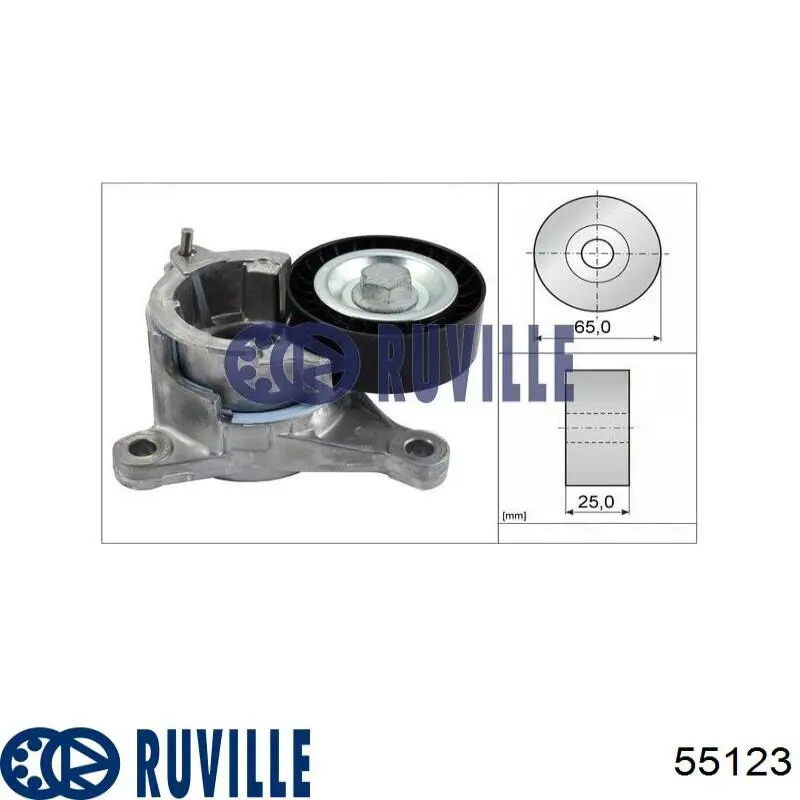 Натягувач приводного ременя Ruville 55123 ціна, від 27.13 USD