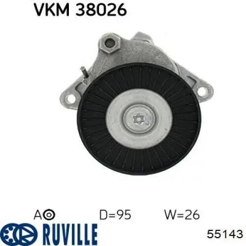 55143 Ruville Натяжна планка поліклинового ременя